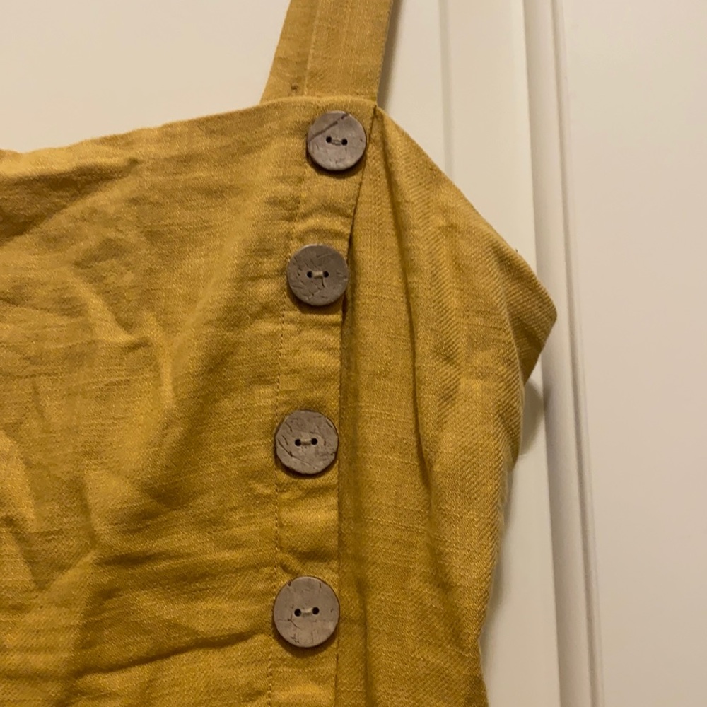 Mustard yellow skort romper